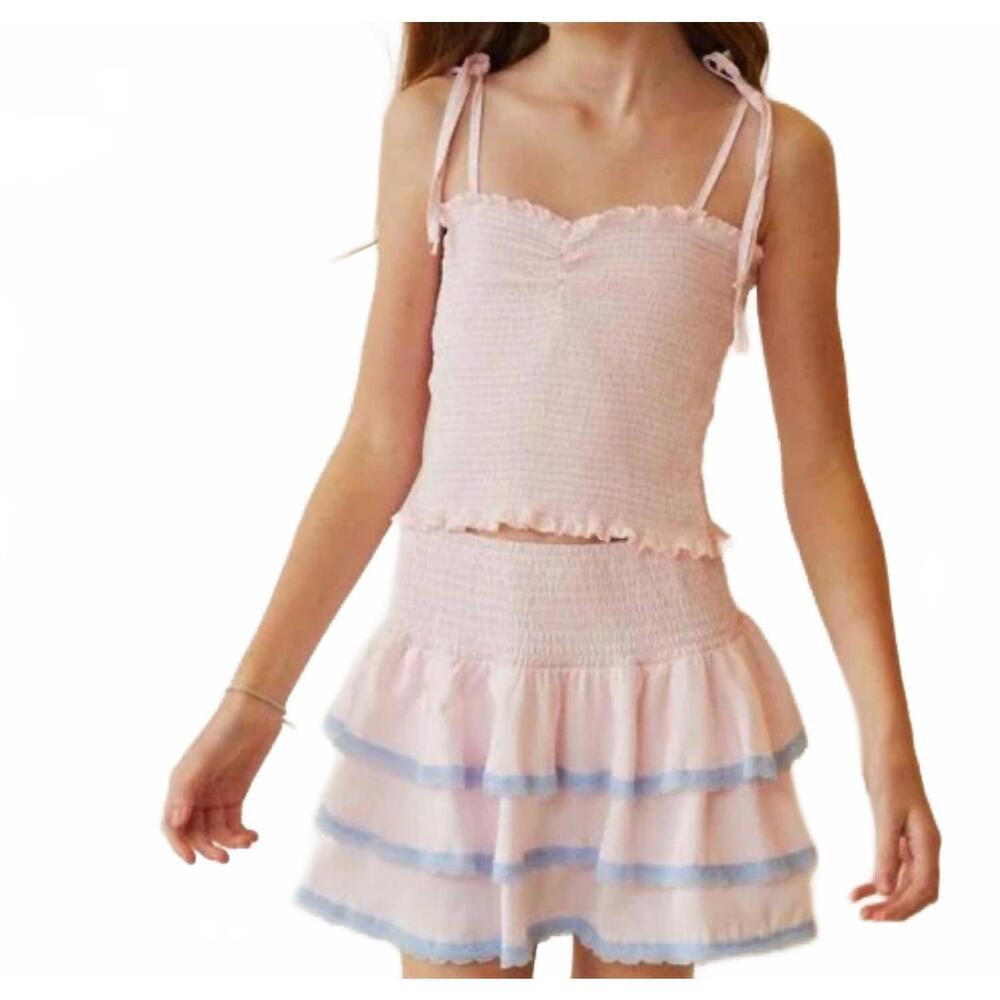 NEW THEME georgia top in pastel pink
